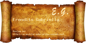 Erendits Gabriella névjegykártya
